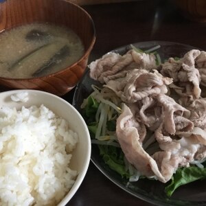 あっさり美味しい！豚肉ともやしの冷しゃぶ風♪